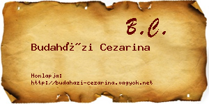 Budaházi Cezarina névjegykártya